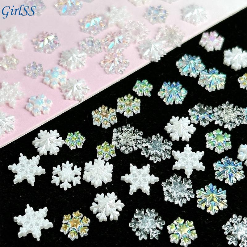Resin Glitter Pack - 1 zestaw różnych białych błyszczących płatków