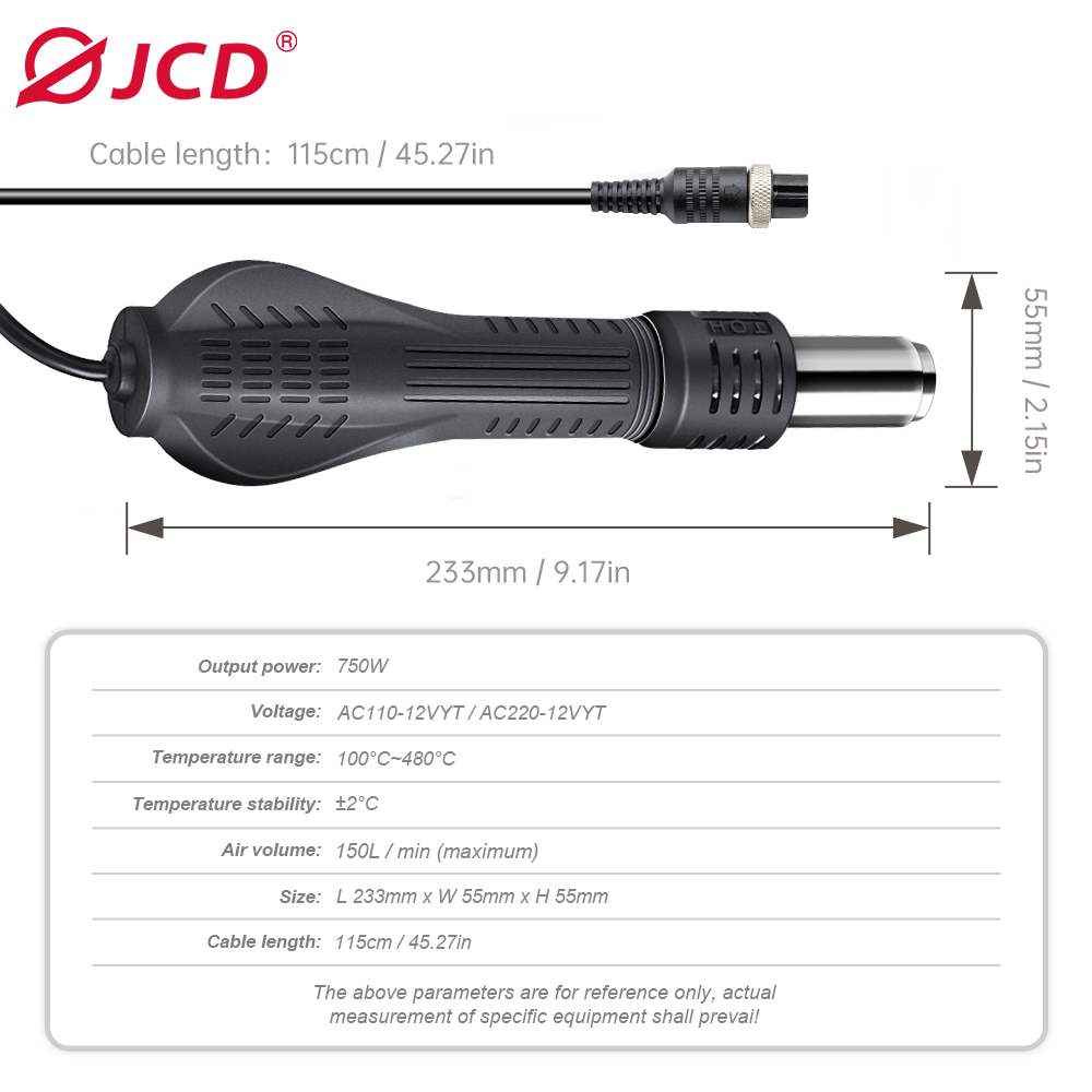 JCD HOT wiatrówka stacja lutow – Heat Gun Small recenzja i cena